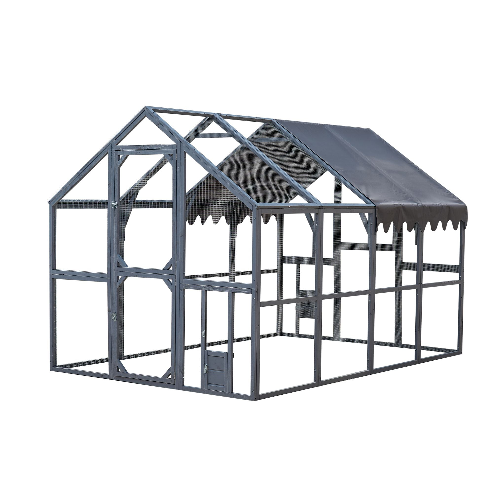 Outdoor Chicken Coop Enclosures 110" Large Kitten Playpen, Upgrade water-ready Cover