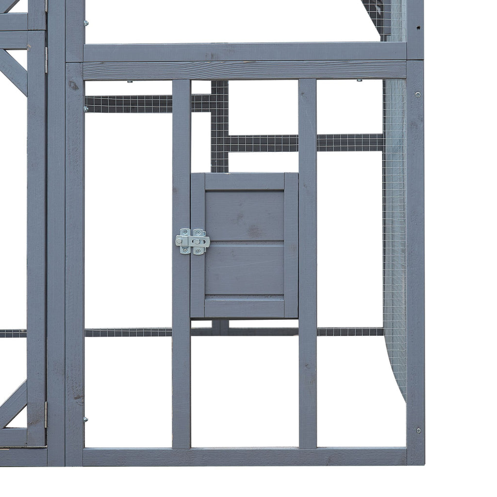 Outdoor Chicken Coop Enclosures 110" Large Kitten Playpen, Upgrade water-ready Cover