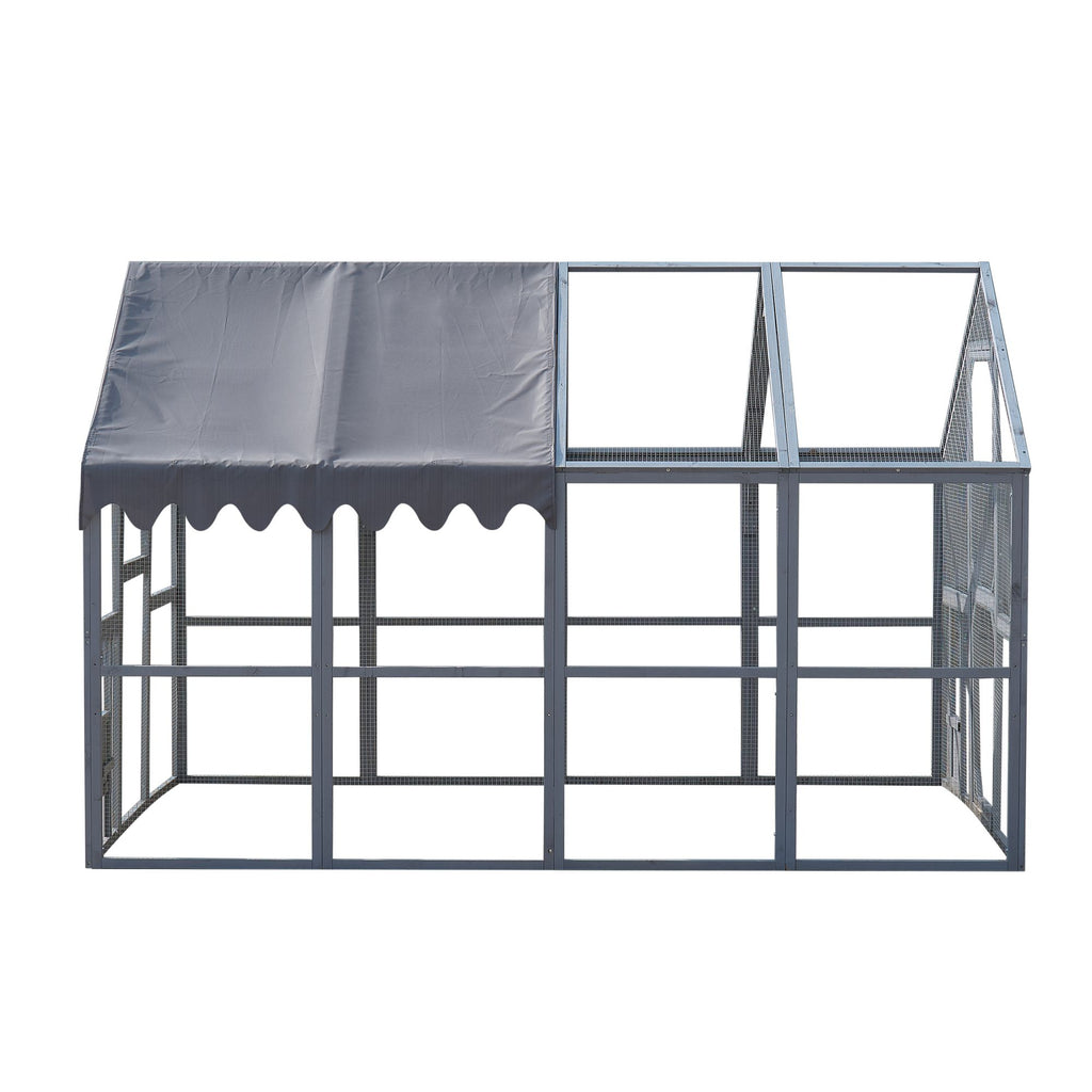 Outdoor Chicken Coop Enclosures 110" Large Kitten Playpen, Upgrade water-ready Cover