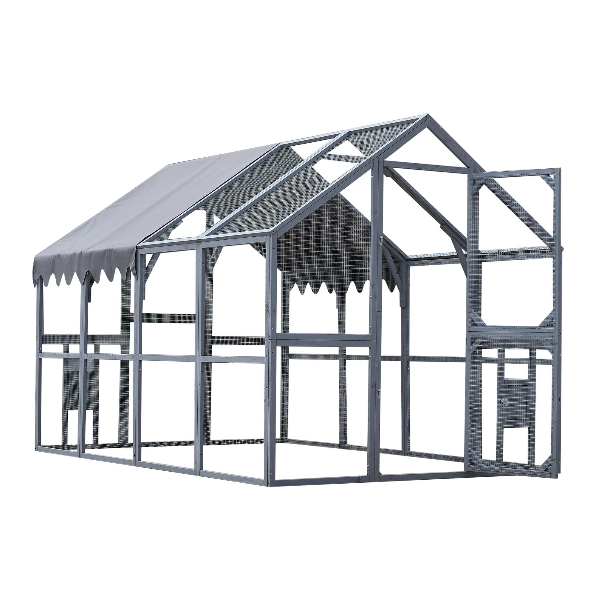 Outdoor Chicken Coop Enclosures 110" Large Kitten Playpen, Upgrade water-ready Cover