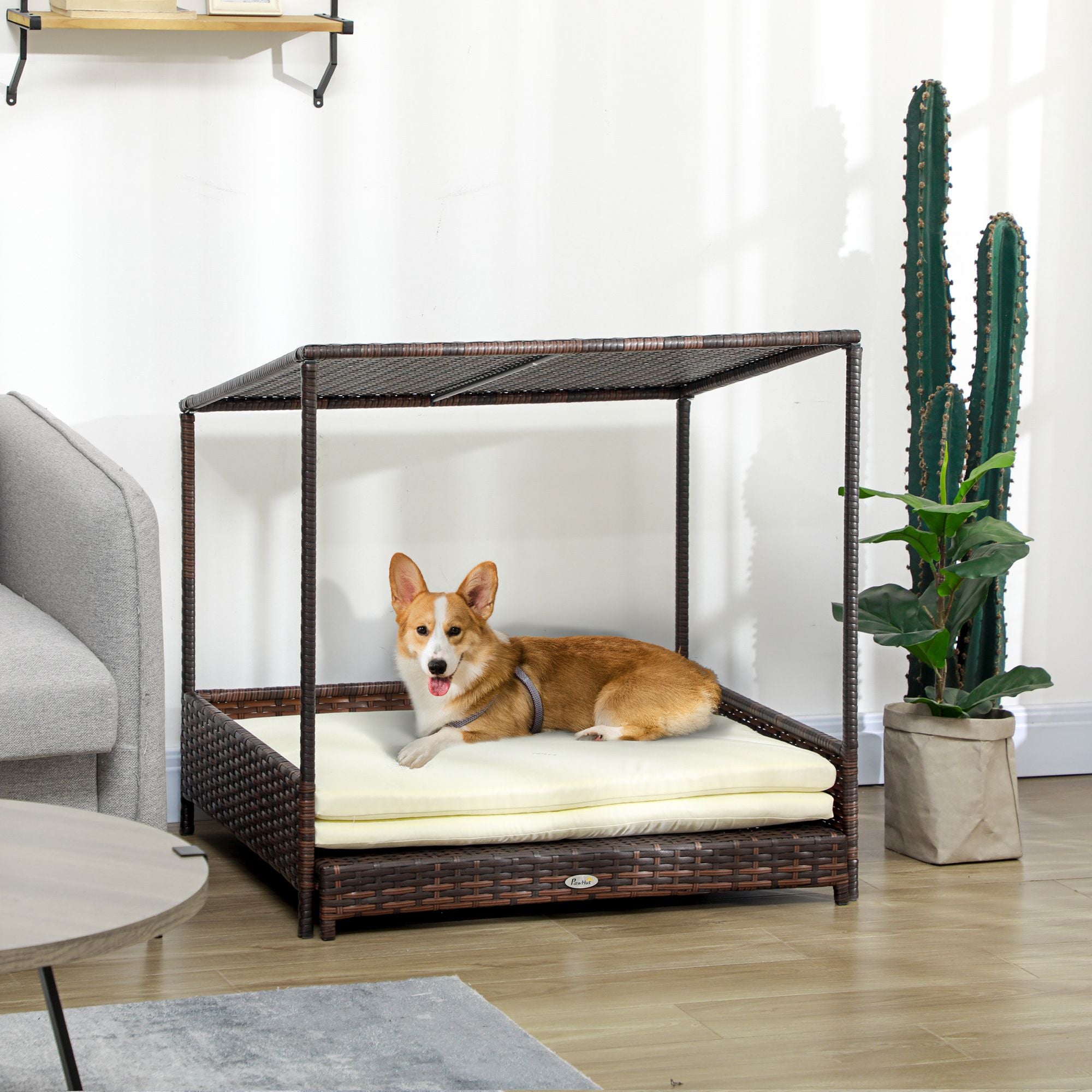Give Your Pup a Cozy Retreat with This Expandable Wicker Dog Bed