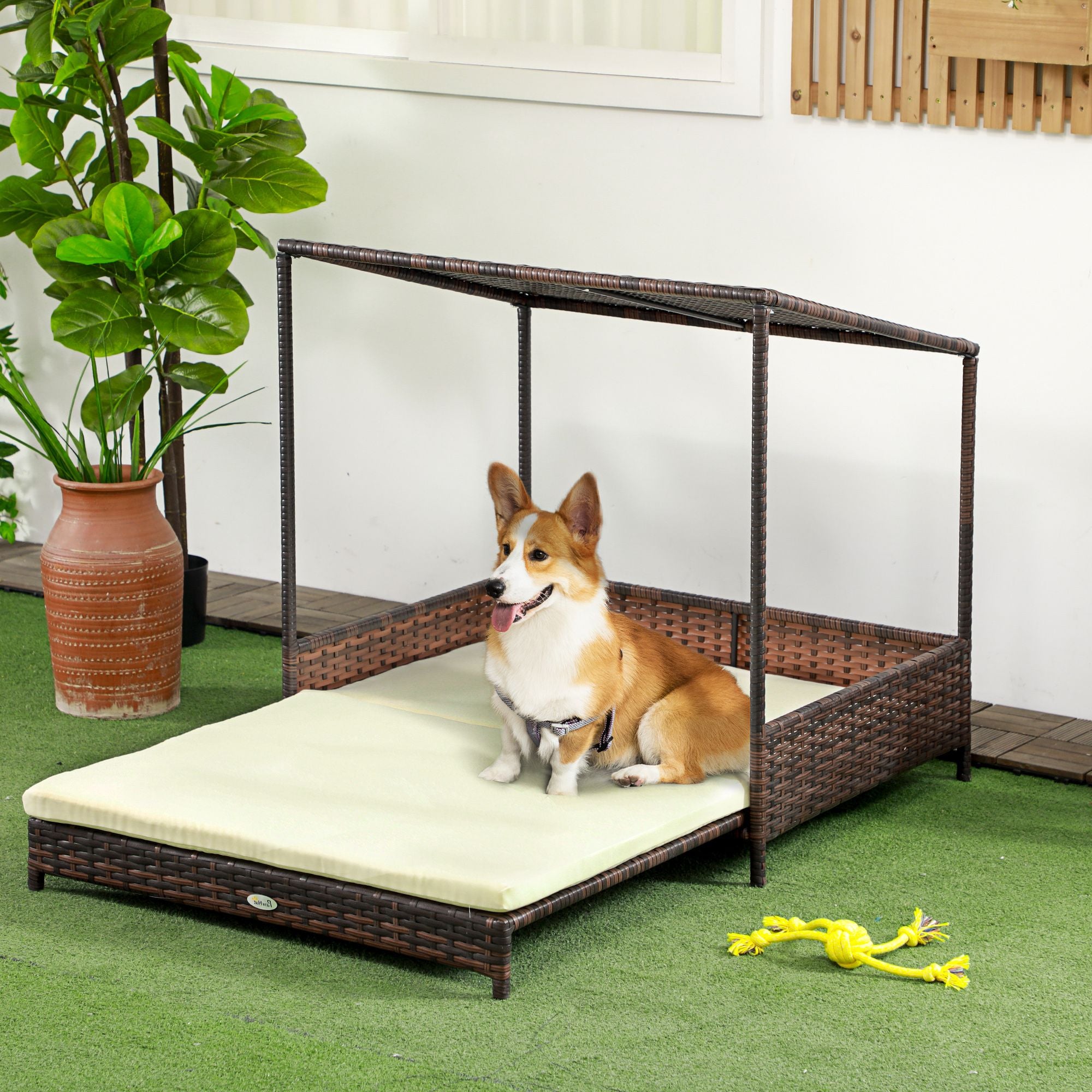 Give Your Pup a Cozy Retreat with This Expandable Wicker Dog Bed