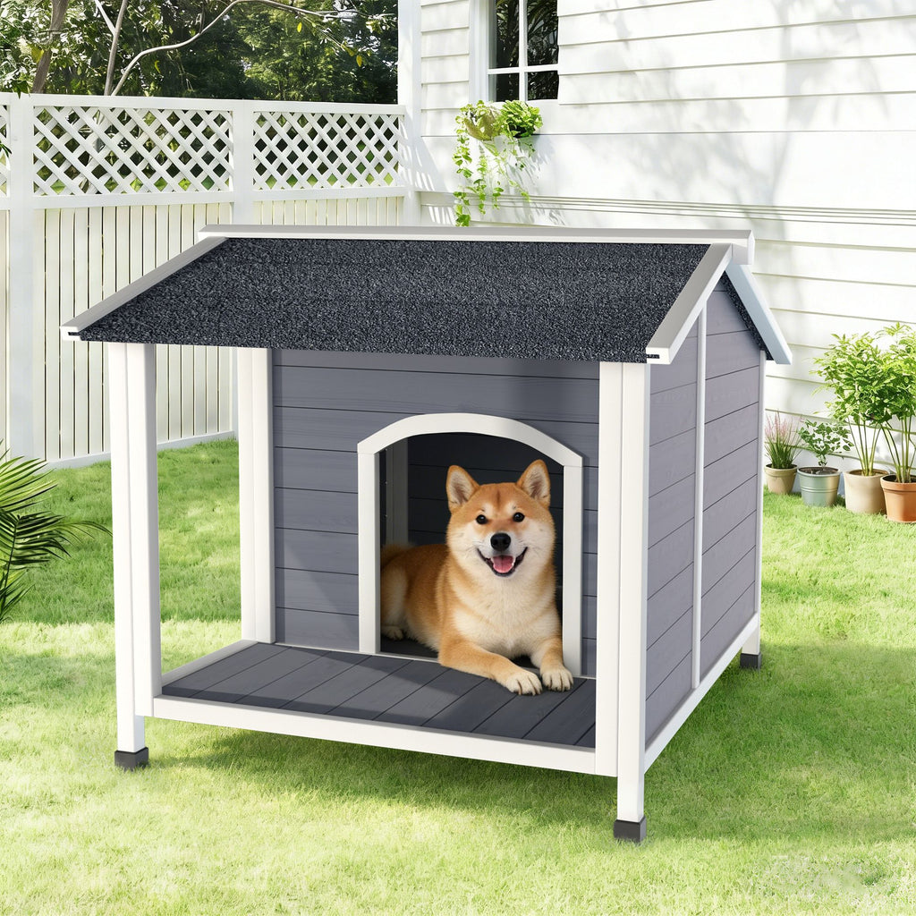 Weatherproof furniture-style Dog House with Raised Floor Design