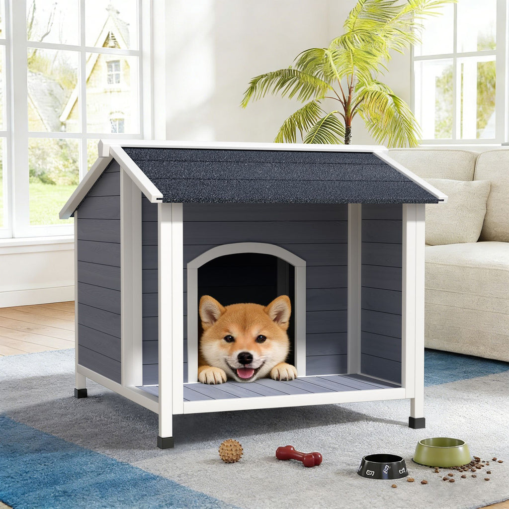 Weatherproof furniture-style Dog House with Raised Floor Design