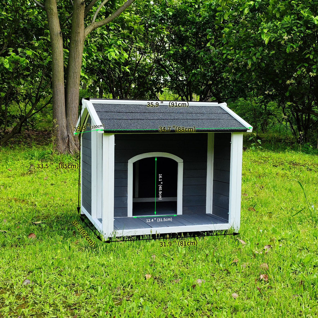 Weatherproof furniture-style Dog House with Raised Floor Design