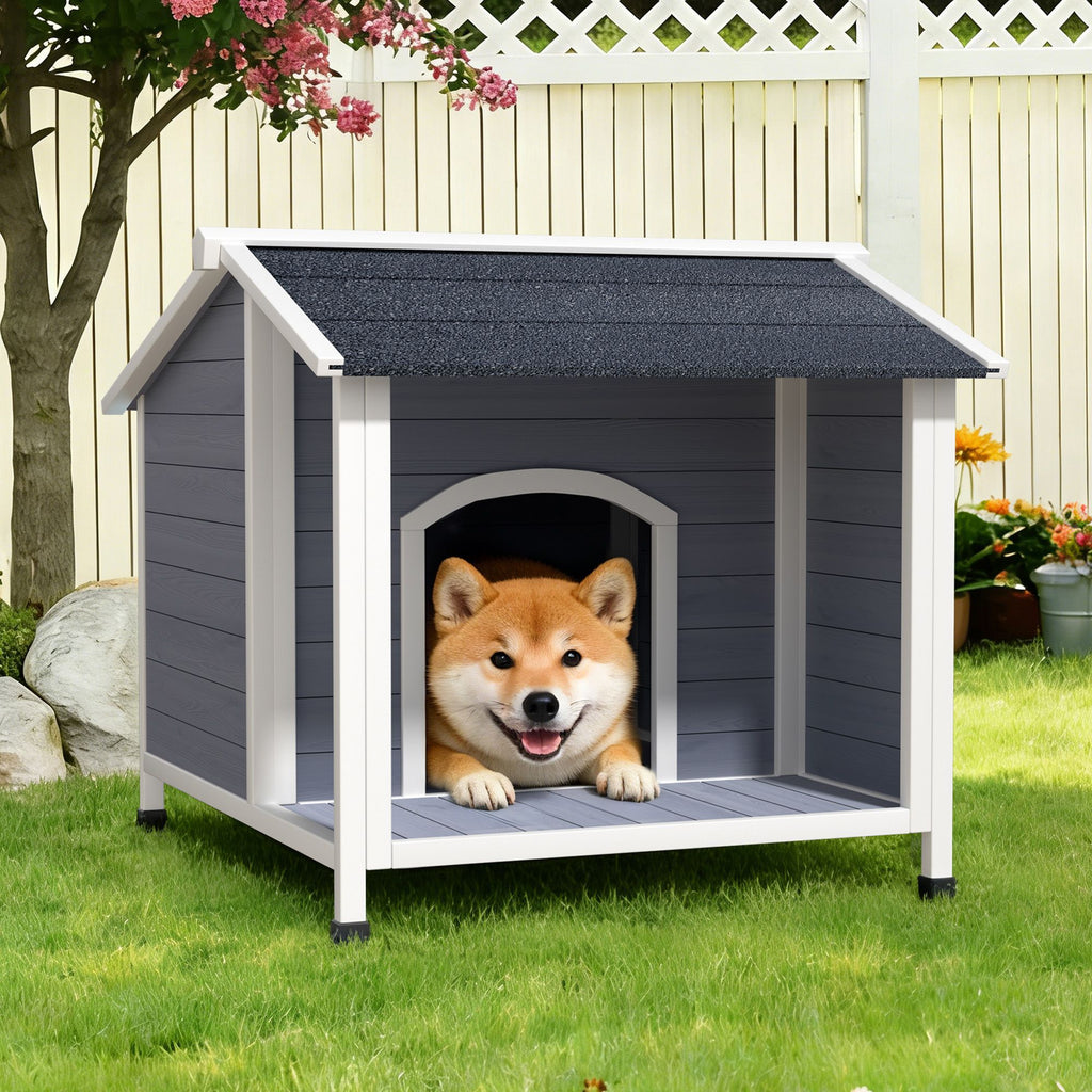 Weatherproof furniture-style Dog House with Raised Floor Design