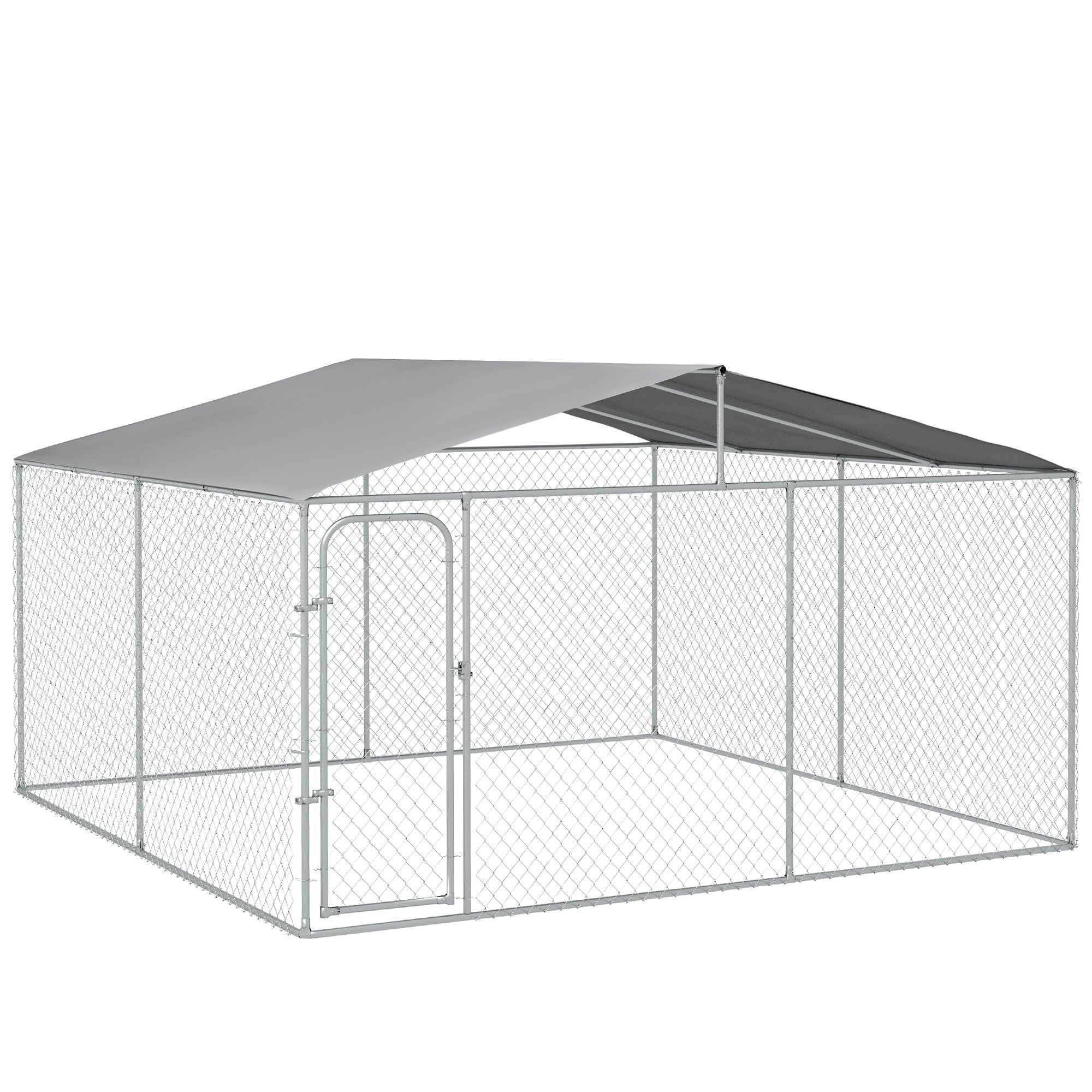 Spacious Outdoor Dog Kennel with Shade Roof for Large Breeds