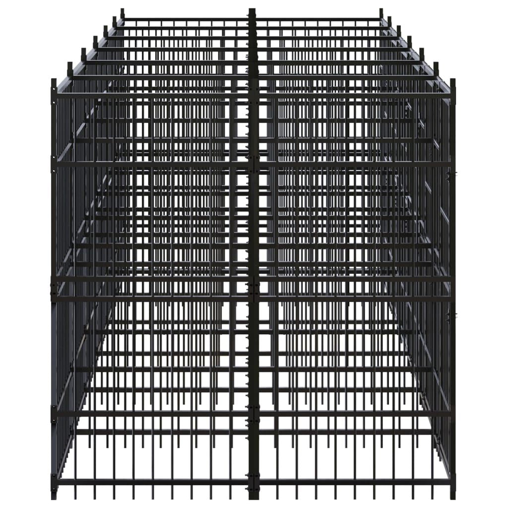 Outdoor Dog Kennel Steel 119 ft²