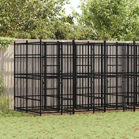Outdoor Dog Kennel Steel 119 ft²