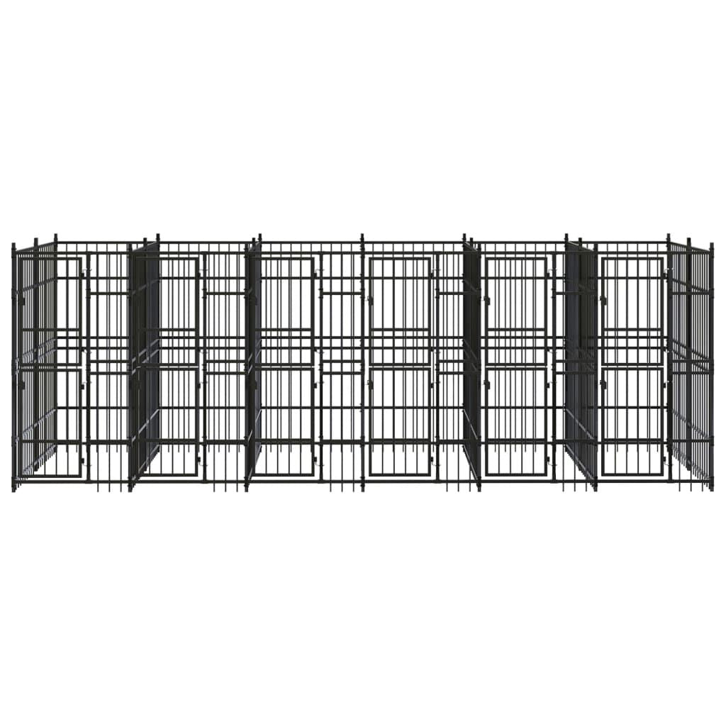Outdoor Dog Kennel Steel 119 ft²