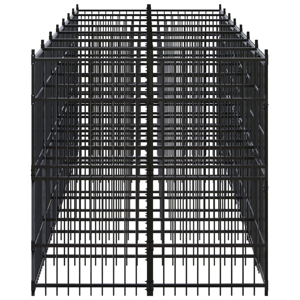 Outdoor Dog Kennel Steel 138.9 ft²
