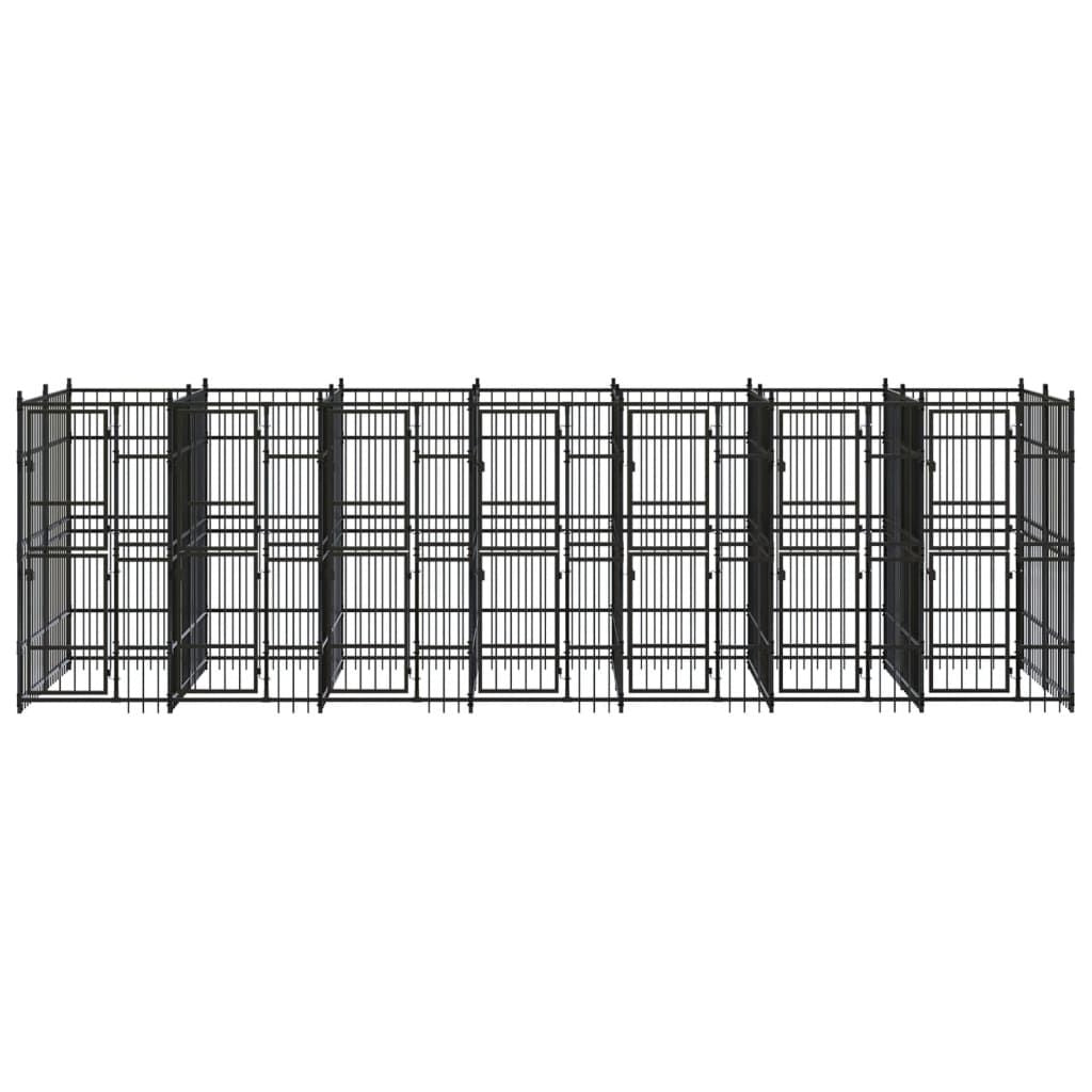Outdoor Dog Kennel Steel 138.9 ft²