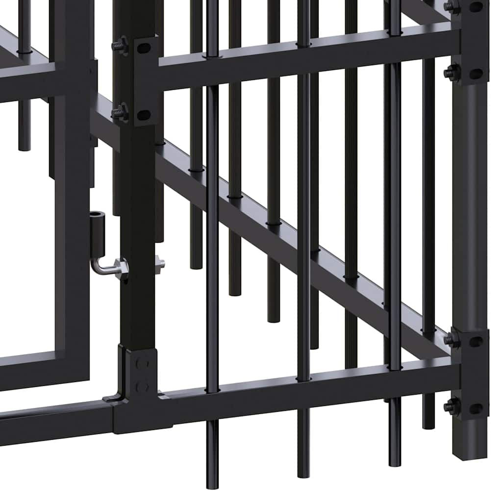 Outdoor Dog Kennel Steel 138.9 ft²
