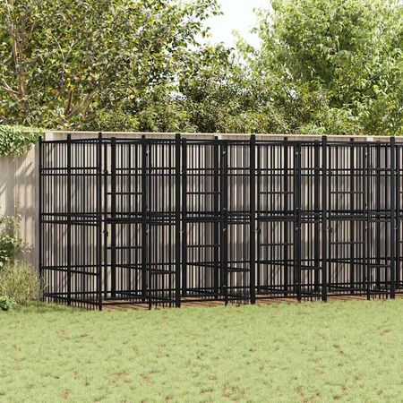 Outdoor Dog Kennel Steel 158.8 ft²