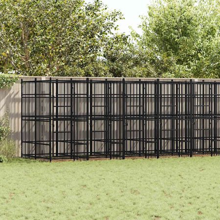 Outdoor Dog Kennel Steel 178.6 ft²