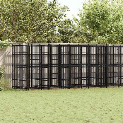 Outdoor Dog Kennel Steel 178.6 ft²