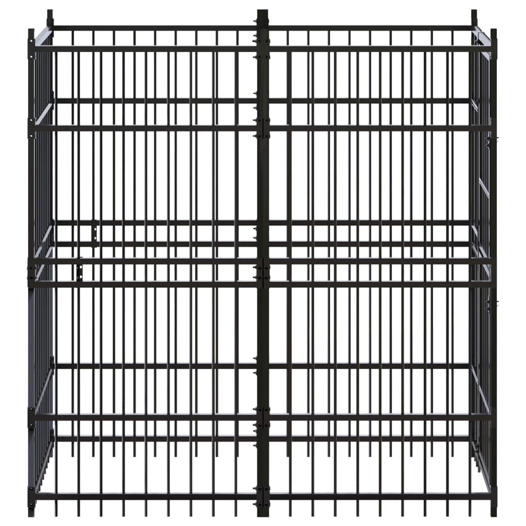 Outdoor Dog Kennel Steel 19.8 ft²