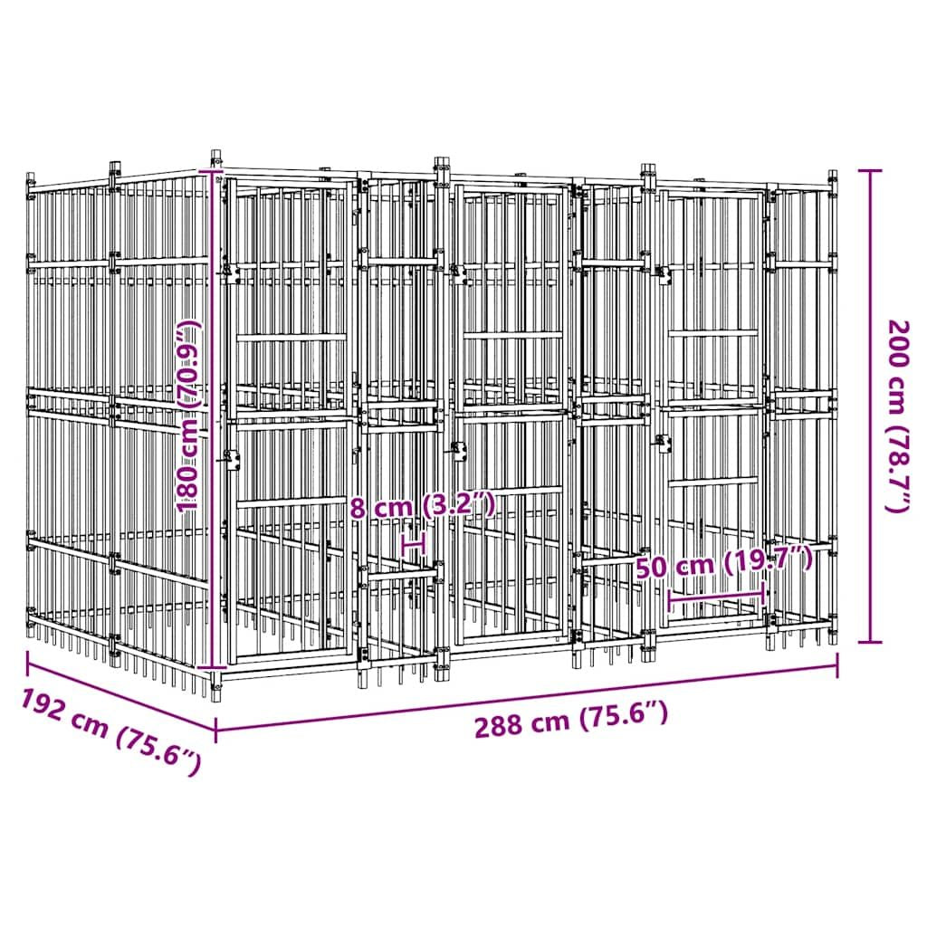 Spacious Outdoor Dog Kennel for Play & Security