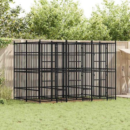 Outdoor Dog Kennel Steel 79.3 ft²
