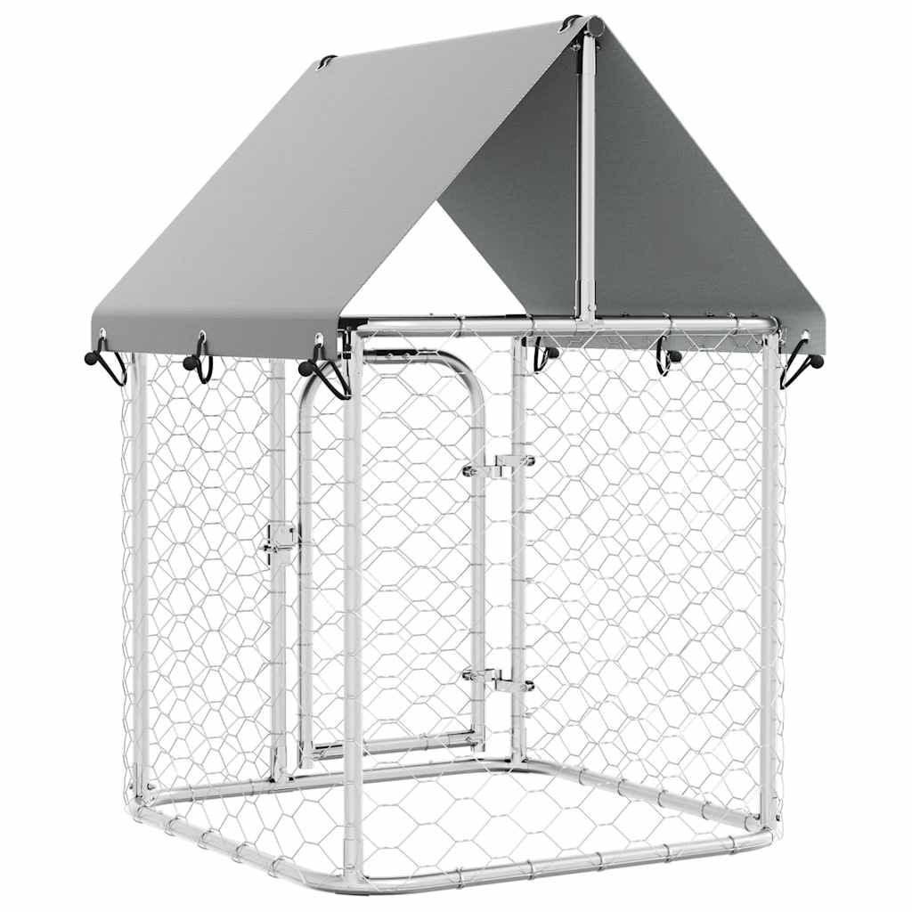 Outdoor Dog Kennel with Roof 39.4"x39.4"x59.1