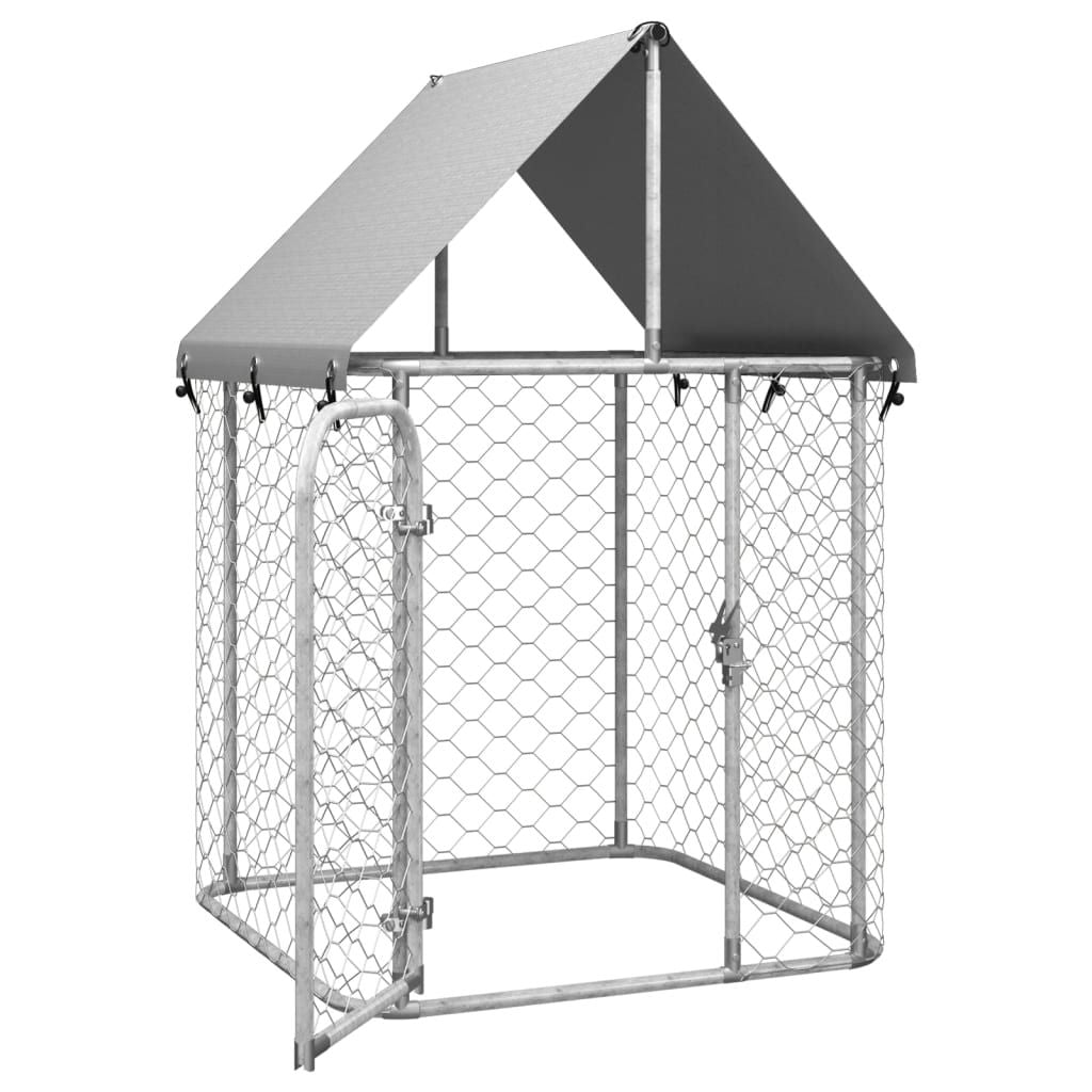 Outdoor Dog Kennel with Roof 39.4"x39.4"x59.1
