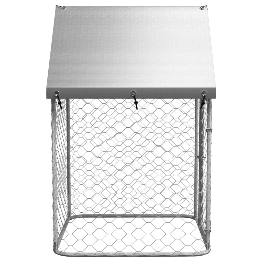 Outdoor Dog Kennel with Roof 39.4"x39.4"x59.1