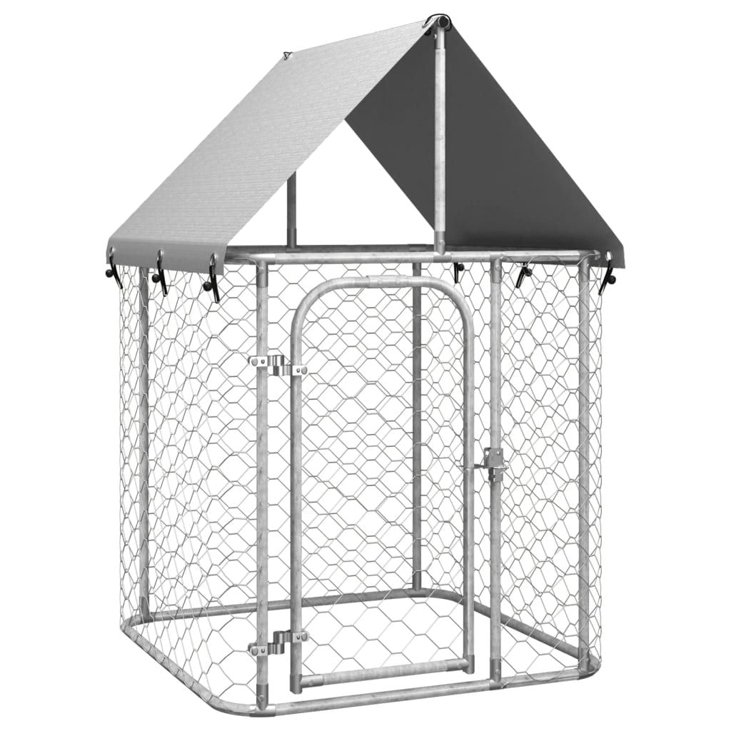 Outdoor Dog Kennel with Roof 39.4"x39.4"x59.1