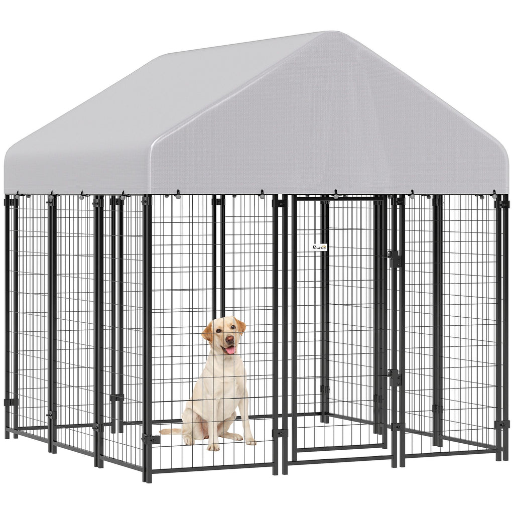 Spacious Outdoor Dog Kennel with Roof for All-Weather Play