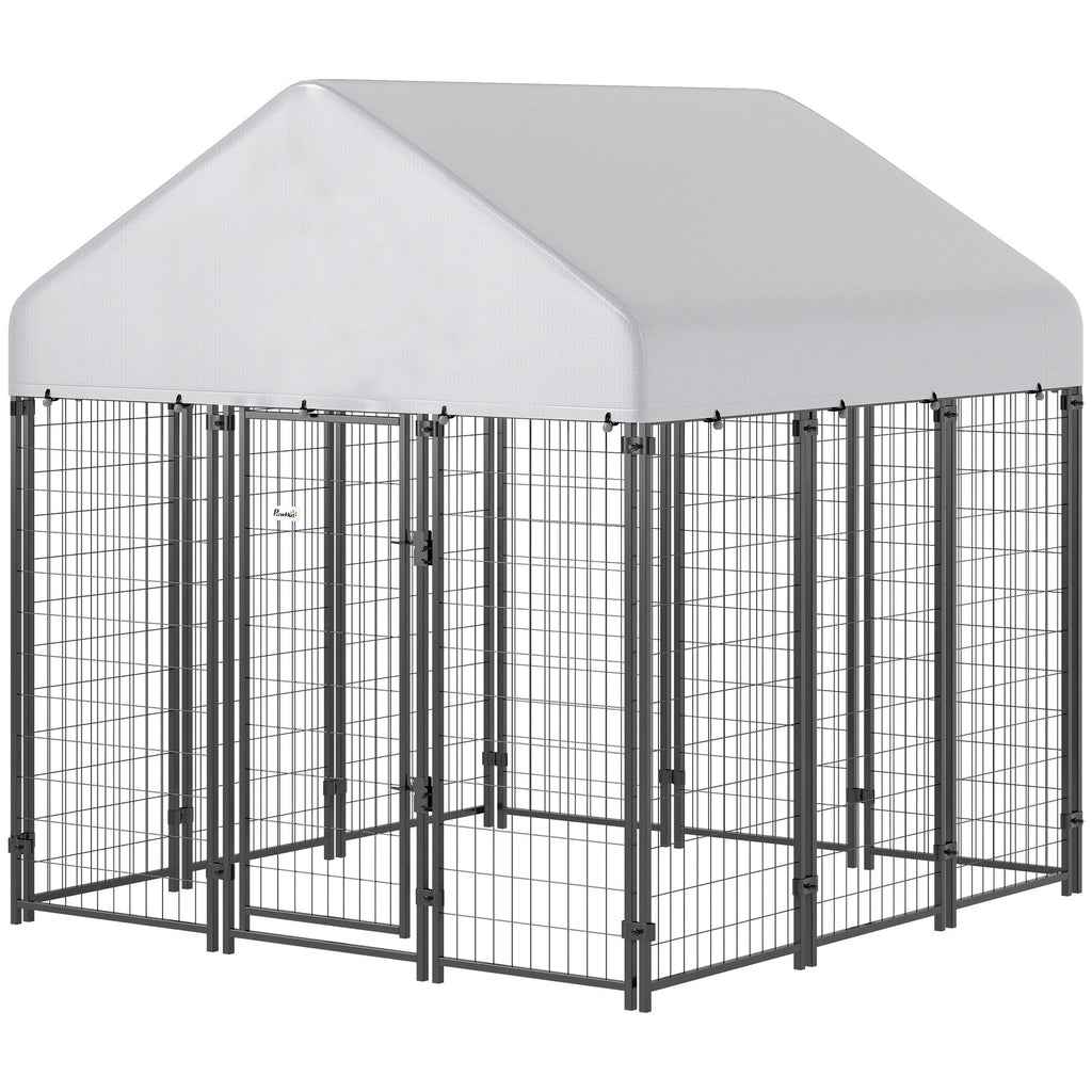 Spacious Outdoor Dog Kennel with Roof for All-Weather Play