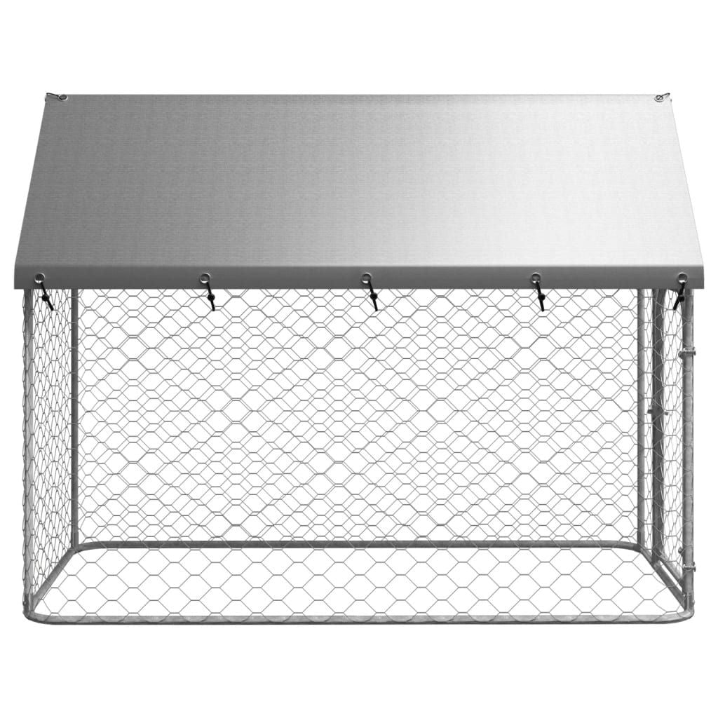 Outdoor Dog Kennel with Roof 78.7"x39.4"x59.1
