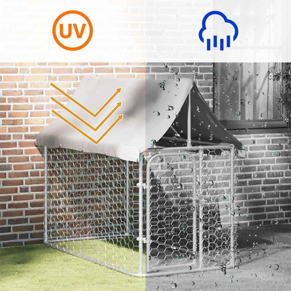 Outdoor Dog Kennel with Roof 78.7"x39.4"x59.1