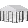 Spacious Outdoor Dog Kennel with Roof & Escape-Proof Lock
