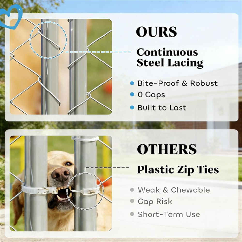Spacious 291 sq Outdoor Dog Kennel with water-ready Canopy