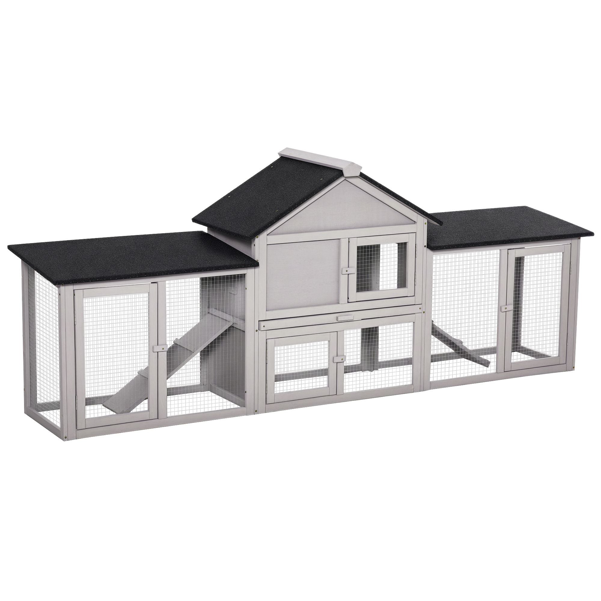 83" Deluxe 2-Story furniture-style Rabbit Hutch with Run Areas