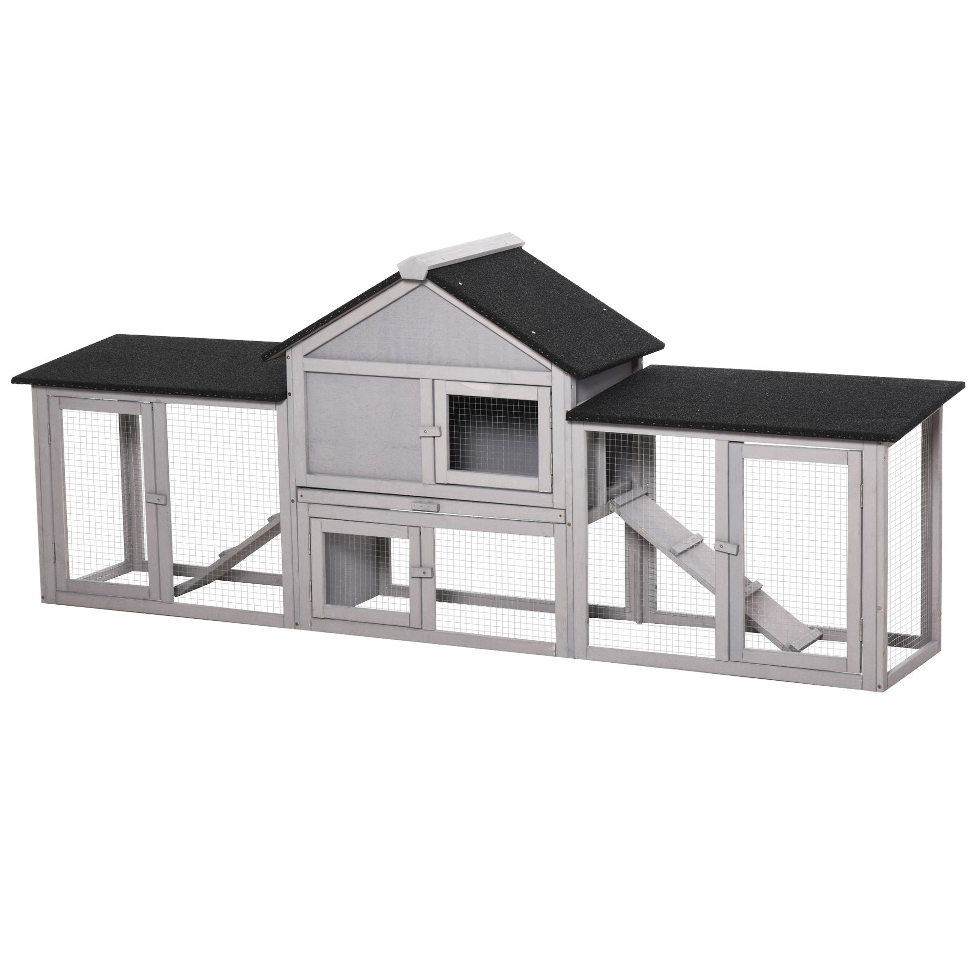 83" Deluxe 2-Story furniture-style Rabbit Hutch with Run Areas