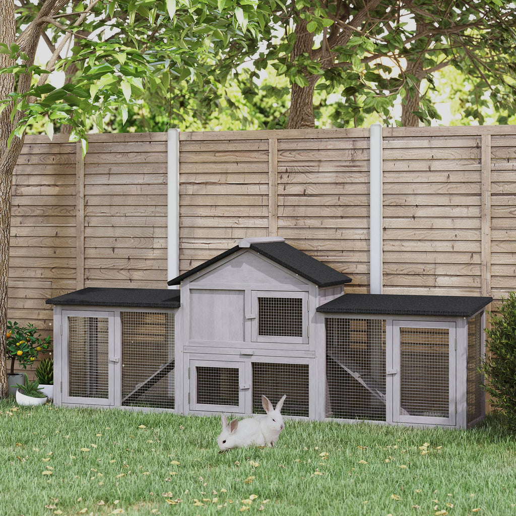 83" Deluxe 2-Story furniture-style Rabbit Hutch with Run Areas