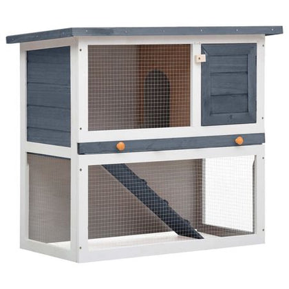 Spacious Outdoor Rabbit Hutch with Cozy Cubby and Ramp