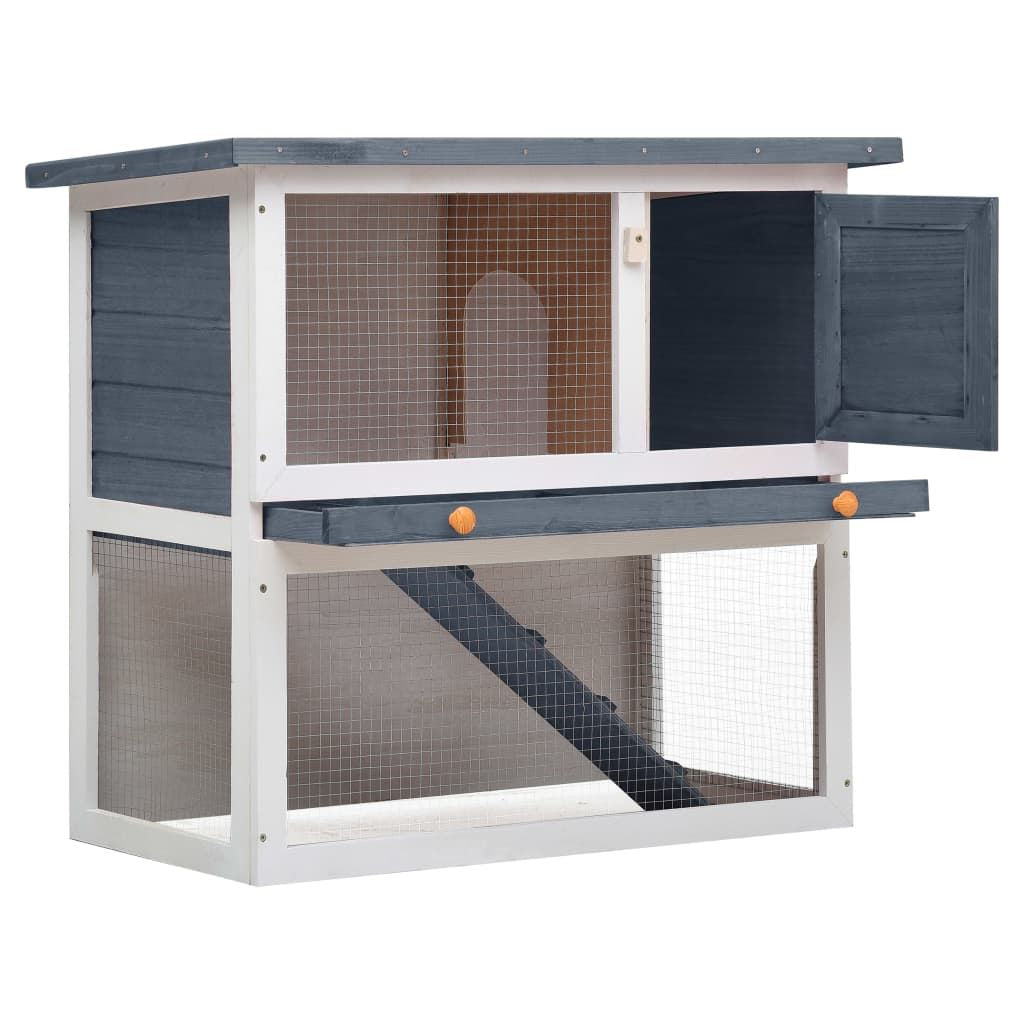 Spacious Outdoor Rabbit Hutch with Cozy Cubby and Ramp