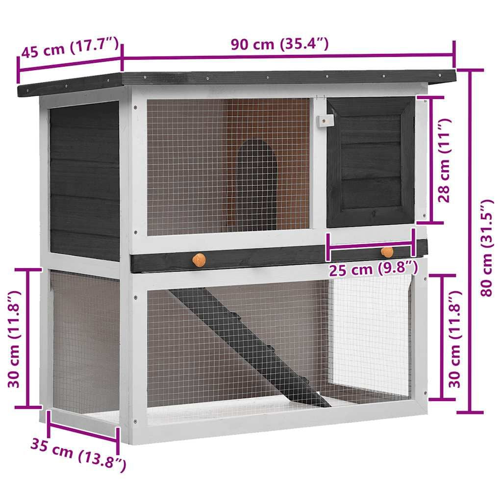 Spacious Outdoor Rabbit Hutch with Cozy Cubby and Ramp