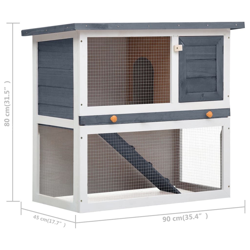 Spacious Outdoor Rabbit Hutch with Cozy Cubby and Ramp