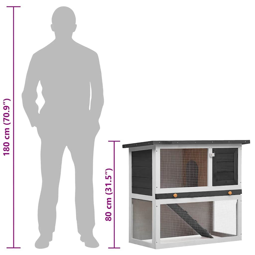 Spacious Outdoor Rabbit Hutch with Cozy Cubby and Ramp