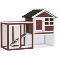 48- Outdoor Rabbit Hutch with water-ready Roof and Run