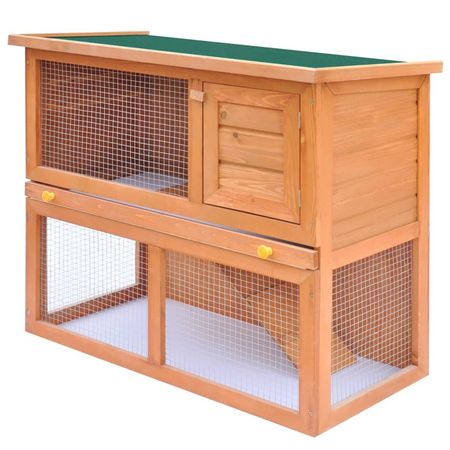 Outdoor Rabbit Hutch Small Animal House Pet Cage 1 Door furniture-style