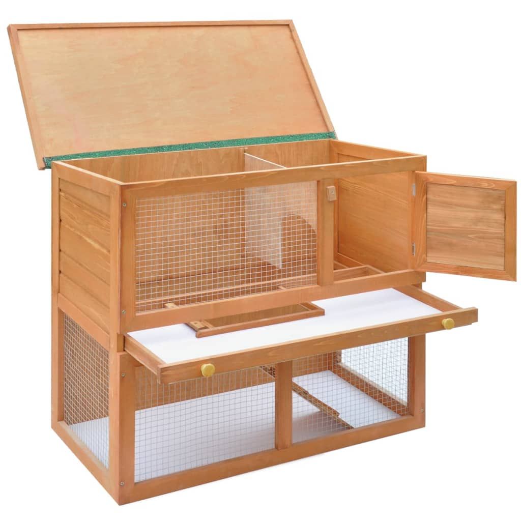 Outdoor Rabbit Hutch Small Animal House Pet Cage 1 Door furniture-style