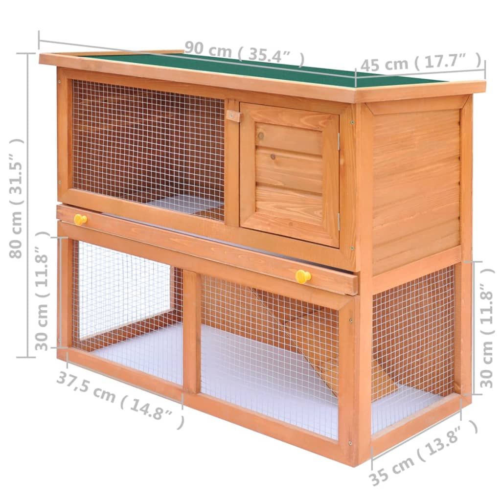 Outdoor Rabbit Hutch Small Animal House Pet Cage 1 Door furniture-style