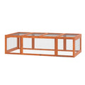 Outdoor furniture-style Rabbit Hutch Large Bunny Hutch, Small Animal Habitat with Run, Lockable Doors, Natura