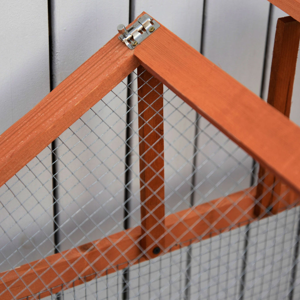 Outdoor furniture-style Rabbit Hutch Large Bunny Hutch, Small Animal Habitat with Run, Lockable Doors, Natura