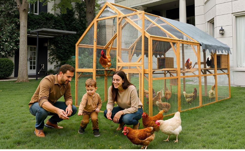 Walk-In Catio: Spacious ² Outdoor Playpen with water-ready Cover