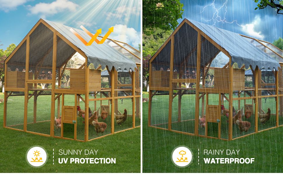 Walk-In Catio: Spacious ² Outdoor Playpen with water-ready Cover