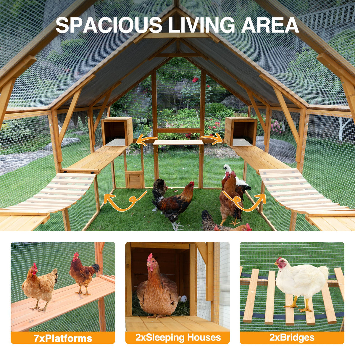 Walk-In Catio: Spacious ² Outdoor Playpen with water-ready Cover